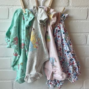 Disney Baby 4-Pack Onesies & Romper 0-3mo